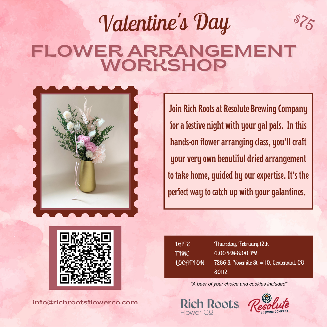 Resolute Brewing Company Flower Arrangement Workshop